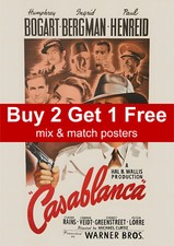 Casablanca 1942 Movie Poster A5 A4 A3 A2 A1