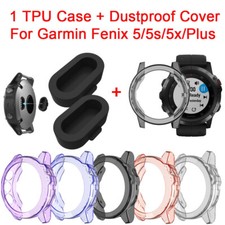 Custodia per Garmin Fenix 5X 5S 5 Plus TPU Trasparente Bumper Ultra Sottile Antipolvere Cover
