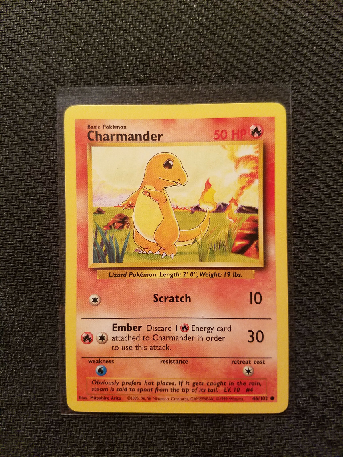 Pokemon Charmander 46/102  Base Set Unlimited Common 46/102 NM/M