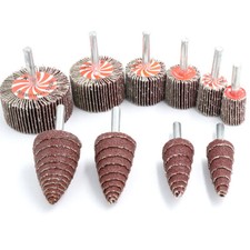 15mm-80mm Sanding Flap Wheel Disc Sandpaper Abrasive 1/4'' Shank Drill 80 Grit