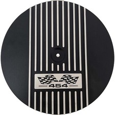 Big Block Chevy 454 Flag Logo - 14 Round Air Cleaner Kit - Black - Ansen Usa