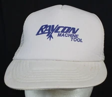 Vtg Raycon Machine Tool Snapback Mesh Hat Trucker Farmer Cap Sam-Sen M/L Unworn