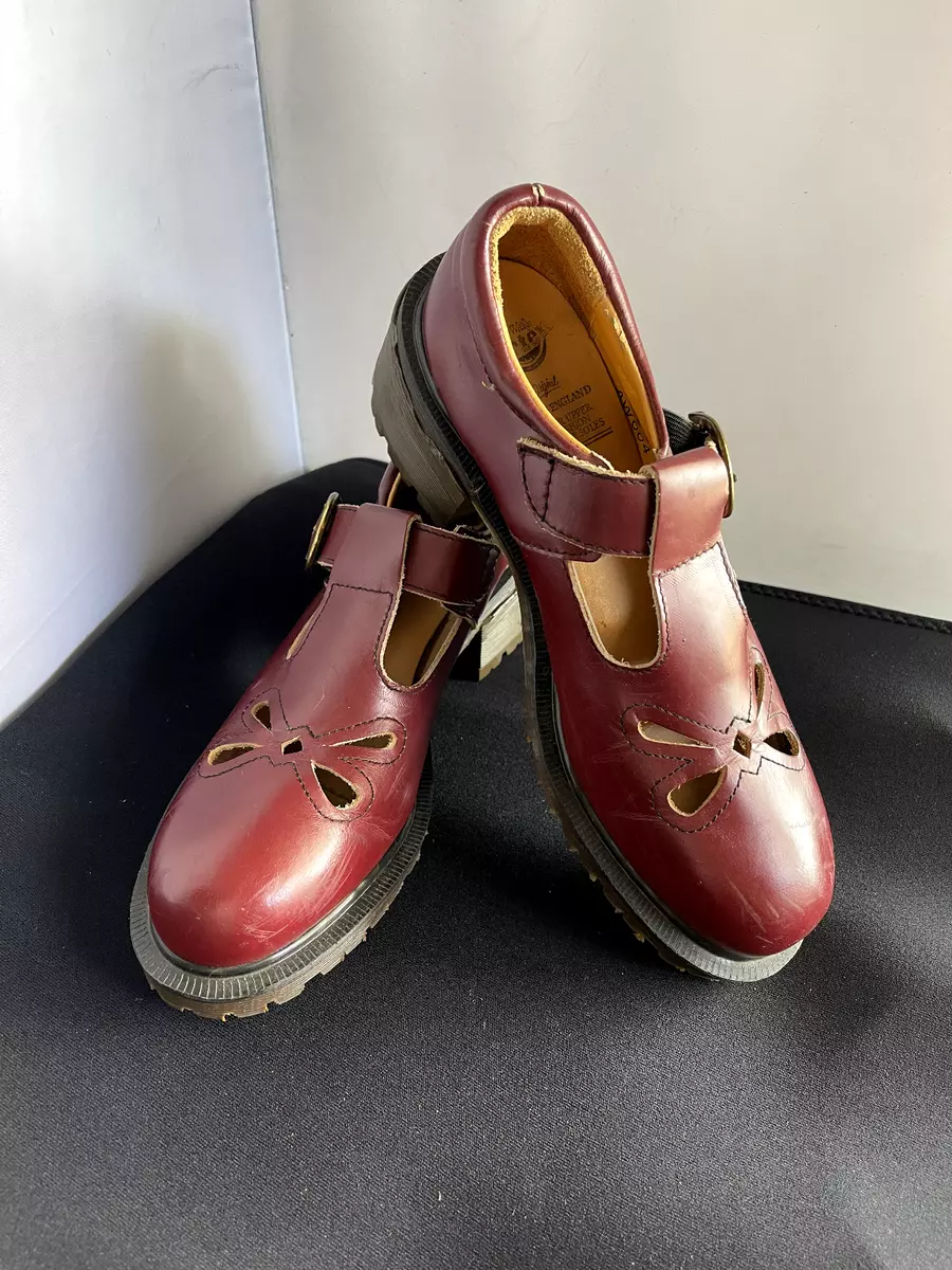 Doc martens shop heels red