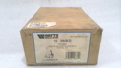WATTS REGULATORS 25AUB-Z3 1/2'' PRESSURE REDUCING VALVE, MODEL Z3, 25-75PSI