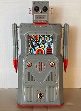 Masudaya Robot Battery Tin Toy  2000 Rocket USA Boxed. NOS. on The Hot Collector