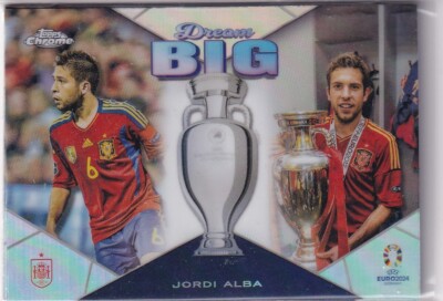 Topps 2024 Chrome UEFA Euro No. DB-11 Jordi Alba Dream Big Refractor