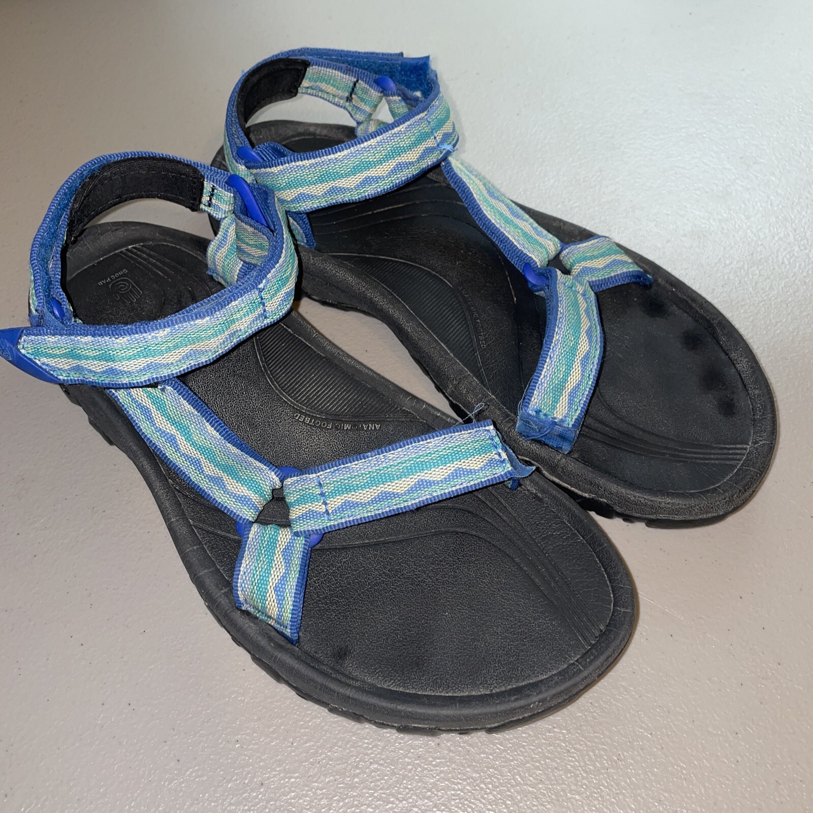 Teva Hurricane Trail Walking Sandals Blue/Black Women… Gem