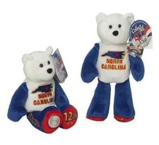  12 Limited Treasures North Carolina State Quarter Collectible Plush 9" Bear