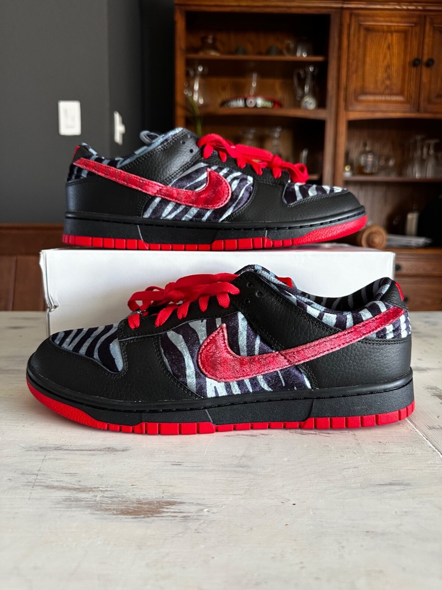 Nike Dunk low By You Gray Black/Red Tiger Sky Suede FJ2253