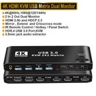 2x2 HDMI KVM Switch 4K 60Hz Dual Monitor Extended Display for 2 Computers Share