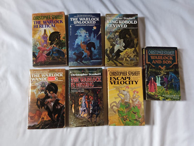 Set of 7 Warlock Series Sci-fi Books By Christopher Stasheff Ace Publishing