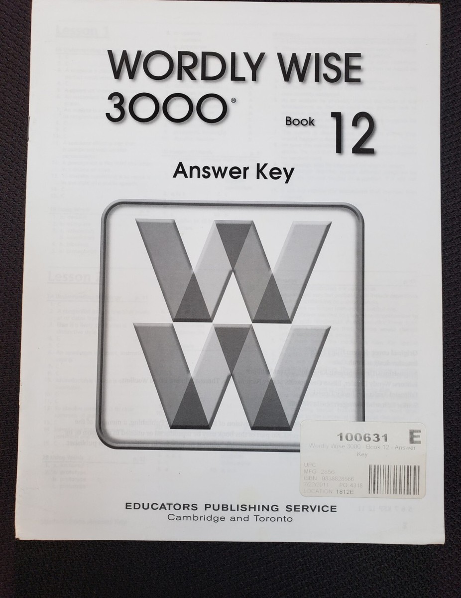 WORDLY WISE 3000 TEST BOOKLET AND 12 ANSWER KEY BOOK- Two Items | eBay
