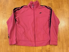Nike Zip Up Track Jacket Sweater XL 16-18 Pink