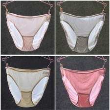 Lady 100 Silk Knitted Briefs Panties Underwear Lingerie Knicker Breathable Soft