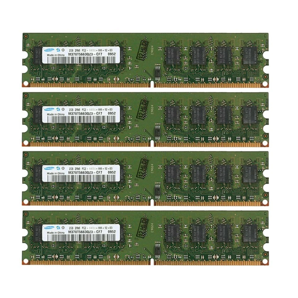 Samsung 8GB Kit 4x2GB DDR2 533MHz PC2-4200U 240Pin DIMM Desktop PC Memory RAM BT - Image 2 of 4