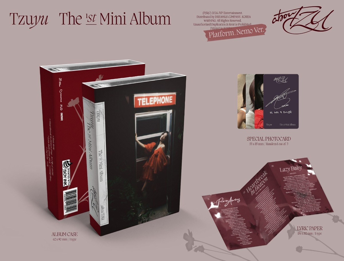 TZUYU TWICE 1st Mini Album [abouTZU] Platform Nemo Ver. QR Card+
