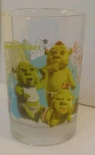 2007 McDonald's Shrek The Third Collectible Glass "Baby Shrek All Over Print"