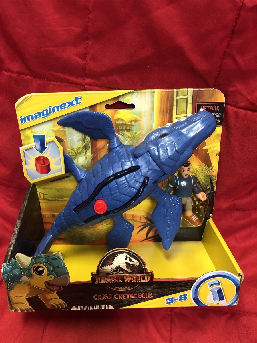 Fisher-Price Imaginext Jurassic World Camp Cretaceous Mosasaurus Kenji NWT