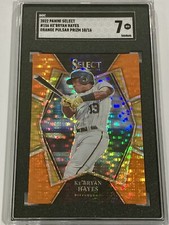 2022 Panini Select #156 Ke’Bryan Hayes SGC 7 Orange Pulsar Prizm /16