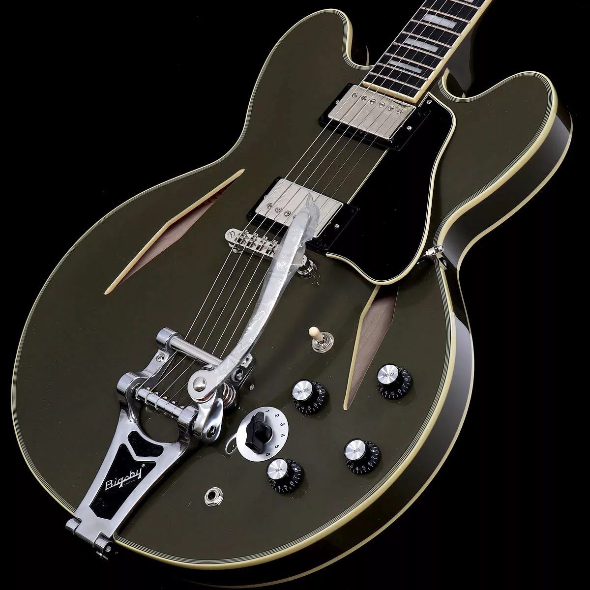 Epiphone Shinichi Ubukata ES-355 Custom Bigsby ver.02 Olive Drab with hard  case