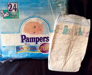 vintage pampers baby dry