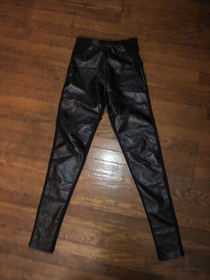 Calzedonia Black Faux Leather Textured 
