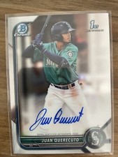 Juan Querecuto 2022 Bowman Baseball Chrome Auto Seattle Mariners 1st Bowman