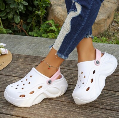 Clogs Slipper Sandalen Badelatschen Mules Platform Plateau  Pantoletten 36-41