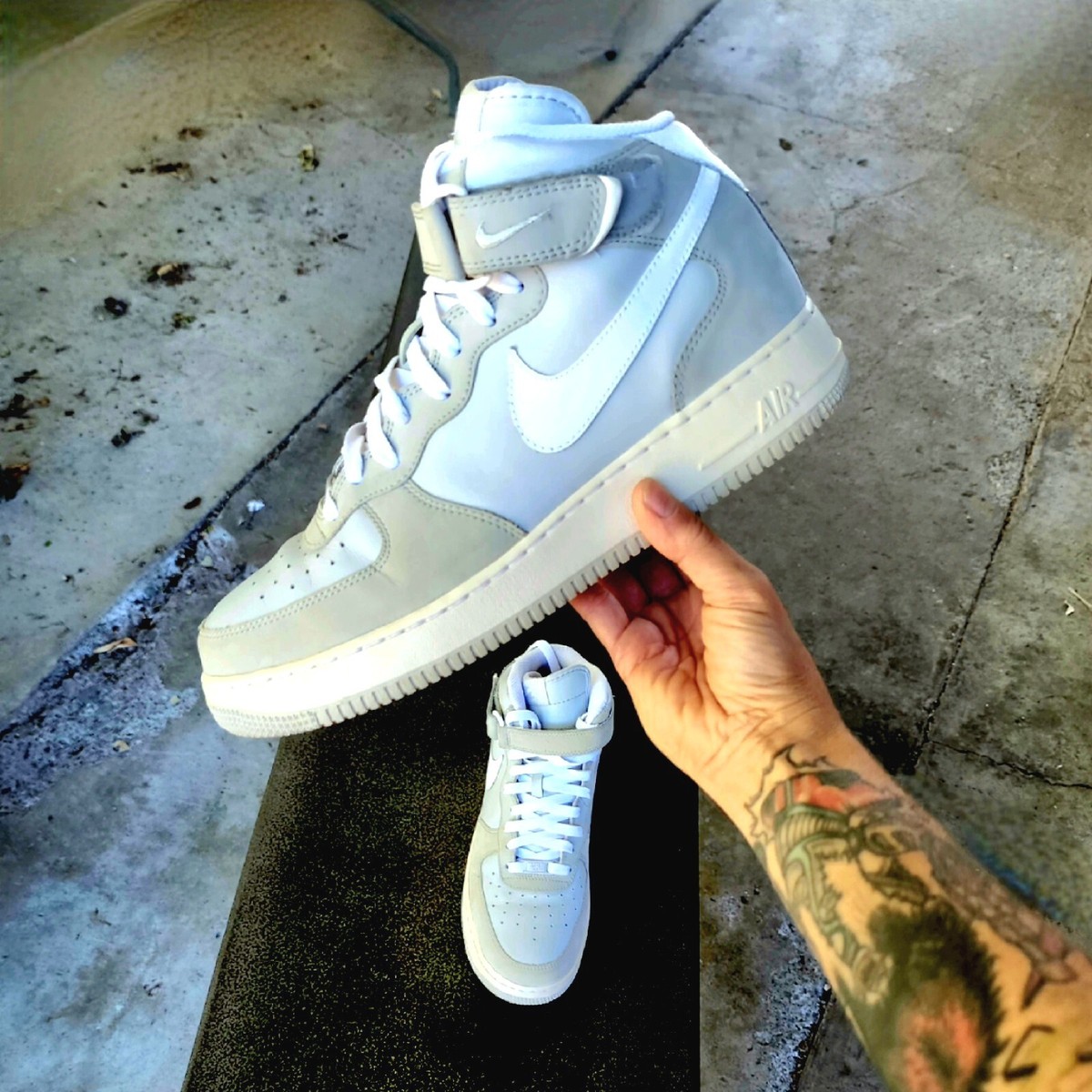 Nike Air Force Mid '07 Neutral Grey 2009 US Men size 11 Pre