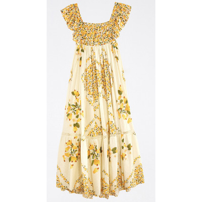 Farm Rio Off- White Cashew Crossed Back Maxi Dress SZ S
