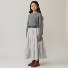 Skirt Flannel Girl 10/12 Stripe Maxi Ruffle Tier 100 Cotton Mom and Pop's Kids