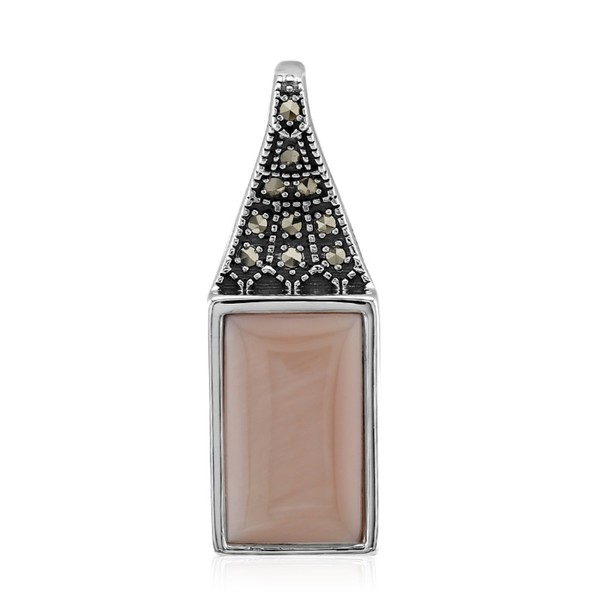 Cavill Perlmutt SilberanhäNger Damen 925 Silber Markasit 0,06Ct Elegant-image