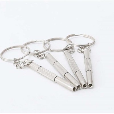 2Pcs 3 In 1 Mini Screwdriver Keychain Glasses Phone Watch Screw Repair Tool$g