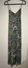 Ann Taylor LOFT Paisley Maxi Dress Size 4 Boho Summer Adjustable Straps