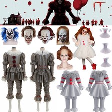 Halloween Pennywises Payaso Vestido Elegante Adulto Niños Juegos con disfraces Disfraz Máscara Accesorio