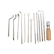 Lot of 13 Piano Tuning  Repair Tools w/Wood Handle - For Grand Piano lA2c