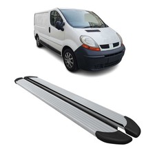Seitenschweller Trittbretter Schweller für Renault Trafic 2001-2014 L1 Alu Grau