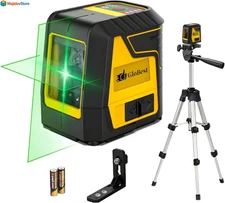 Laser-Level W Tripod Green Cross Line Self-Leveling Lazer Leveler Tool W Battery