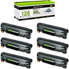 GREENCYCLE 6PK CRG-128 C128 Toner Cartridge Fits for Canon ImageClass D530 D550
