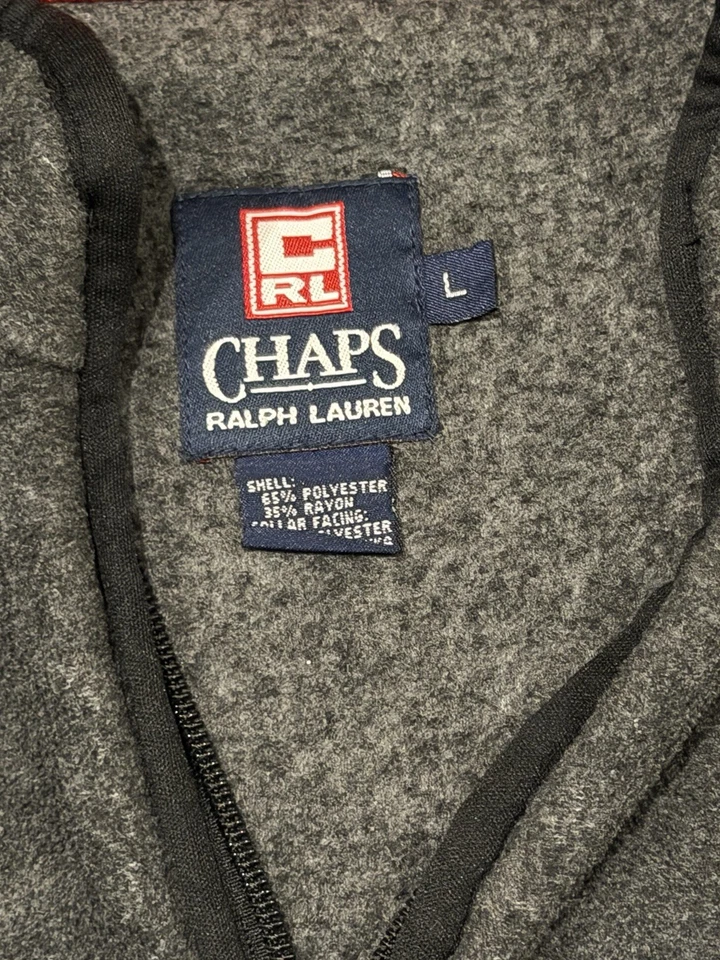 Жилет CRL Chaps Ralph Lauren большой флисовый мужской куртка на молнии - Изображение 4 из 4