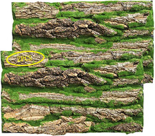 2 Pcs Cork Terrarium Background Reptile Bark Backdrop Wall Decor Moss Set
