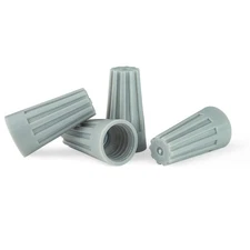 1,000 PCS Grey Wire Connector, P1 Type Easy Twist-On Ribbed Cap - UL Listed