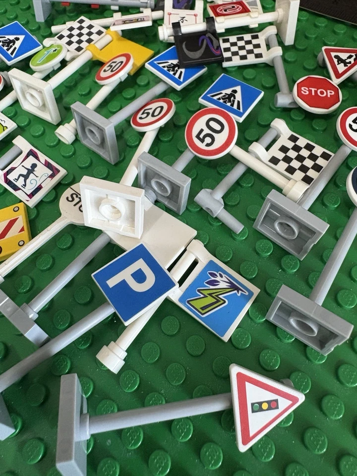 LEGO Traffic Street Signs Flag Posts Motoring - You get EVERYTHING in the photos - Image 3 of 4
