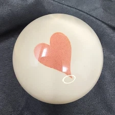 John Derian Hand Made In The USA Paperweight Heart Signed