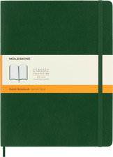 Classic Notebook, Soft Cover, XL 7.5" X 9.5" Ruled/Lined, Myrtle Green, 192 Pa