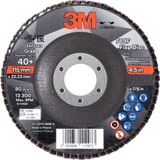 3M 40 Grit Flap Disc (Pack of 10)