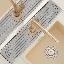 Diatomite Sink Protector for Kitchen, 23.6" Durable Faucet Mat Splash Guard, Sup