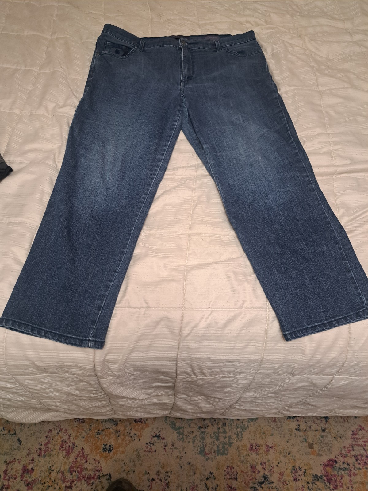 Womens 18w Blue Denim Straight Leg #7