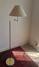 Lamp Base Brass Armada Double Swing Arm Floor Light Original Shade Included