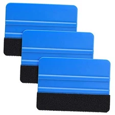 Durable Black Felt Edge Vinyl Squeegee Tool 4-Inch, Car Vinyl Film Blue-1